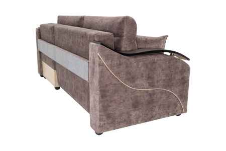 Диван угловой тик-так Милан коричневый / бежевый