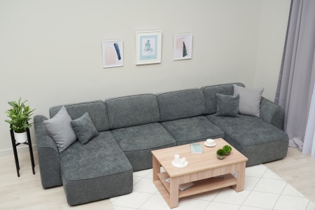 Диван п-образный еврокнижка Имир MODOOL серый