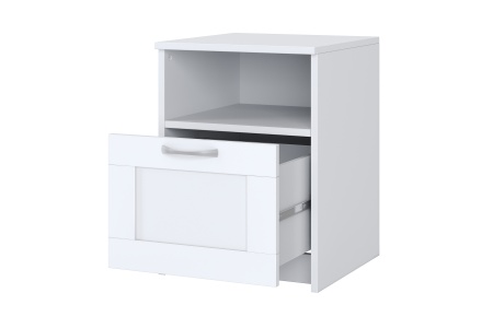 Тумба прикроватная Сириус белая 1 ящик