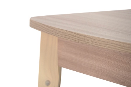 Стол раздвижной с овальной крышкой выбеленная береза / шимо светлый