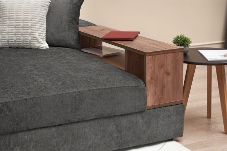 Диван п-образный пантограф Рон MODOOL XL с барами серый