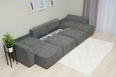 Диван п-образный еврокнижка Имир MODOOL серый