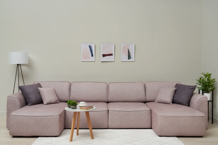 Диван п-образный еврокнижка Имир MODOOL бежевый