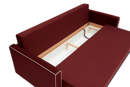 Диван еврокнижка Леон 3-х местный бордовый
