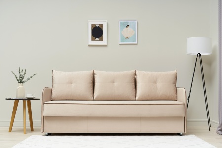 Диван еврокнижка Лозанна бежевый