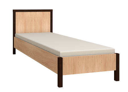 Кровать с ортопедическим основанием (дерево) Bauhaus 5 90х200, дуб сонома