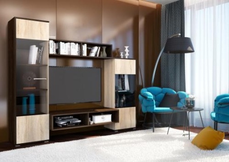 Гостиная Рио Дуб Кантерберри-Сонома (Ш-2000 х В-1642 х Г-446 мм)