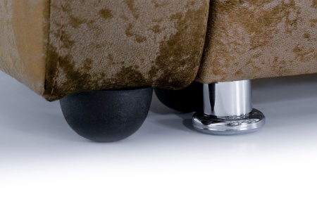 Диван угловой тик-так Дублин бежевый / коричневый