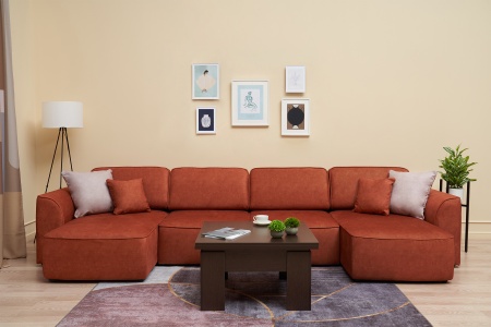 Диван п-образный еврокнижка Имир MODOOL оранжевый