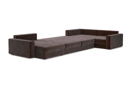 Диван п-образный тик-так Сохо коричневый