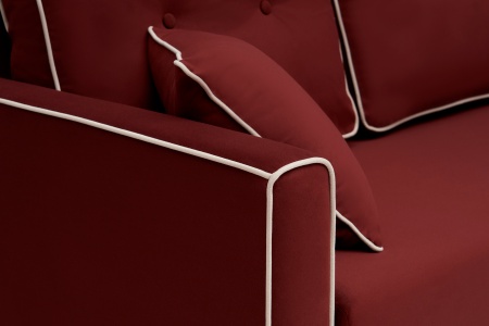 Диван еврокнижка Леон 3-х местный бордовый