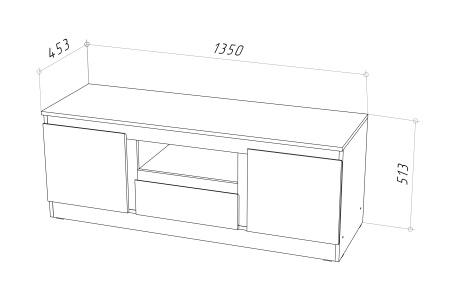 ТВ тумба Stern 135 белая