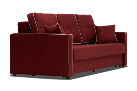 Диван еврокнижка Леон 3-х местный бордовый