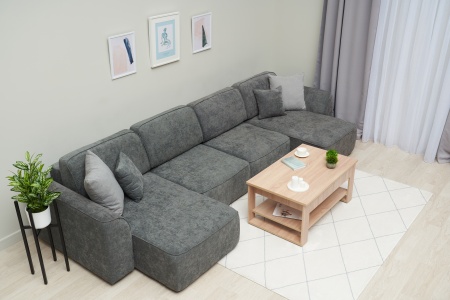 Диван п-образный еврокнижка Имир MODOOL серый