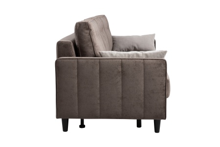 Диван тик-так Арно коричневый / светло-серый